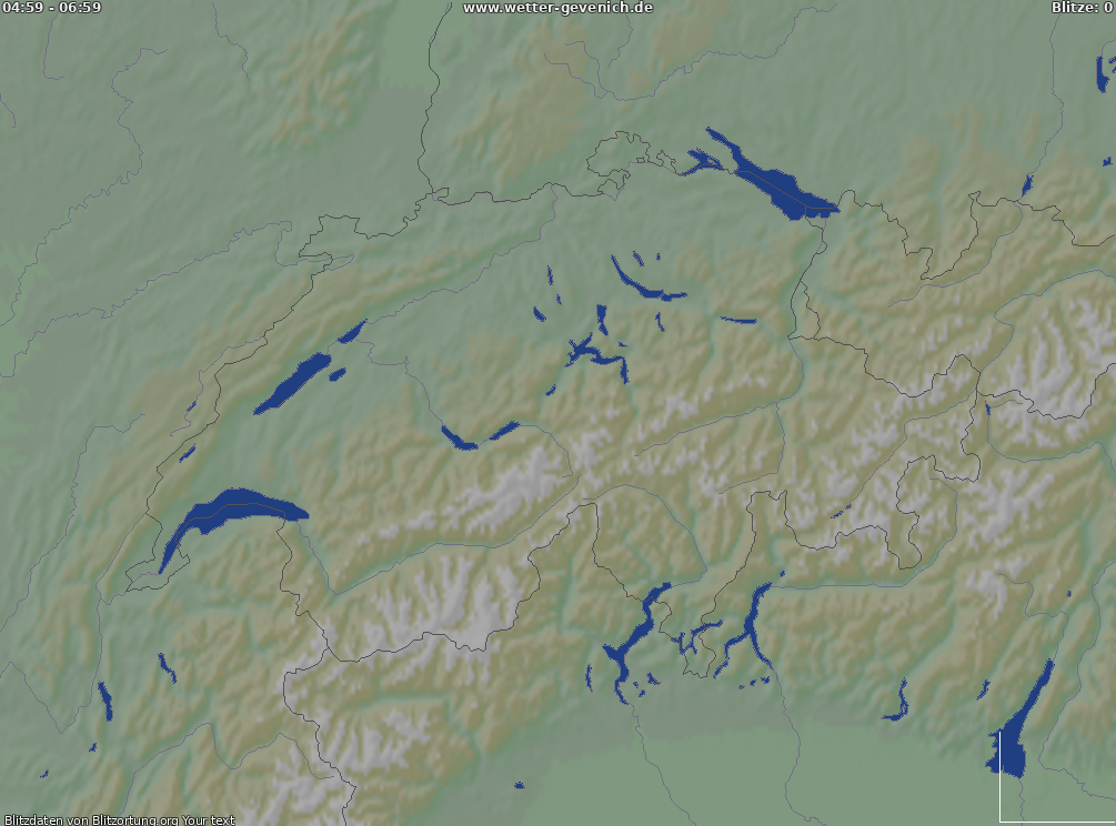 Mappa dei fulmini Svizzera -